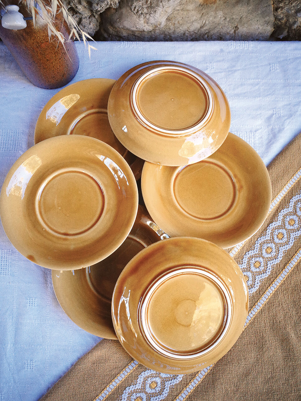 Set of 6 tea cups / glazed ceramic coffee