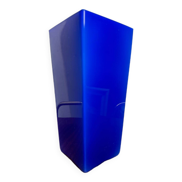 Vase opaline bleu vintage