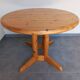 Round pine table, Denmark, 1980s