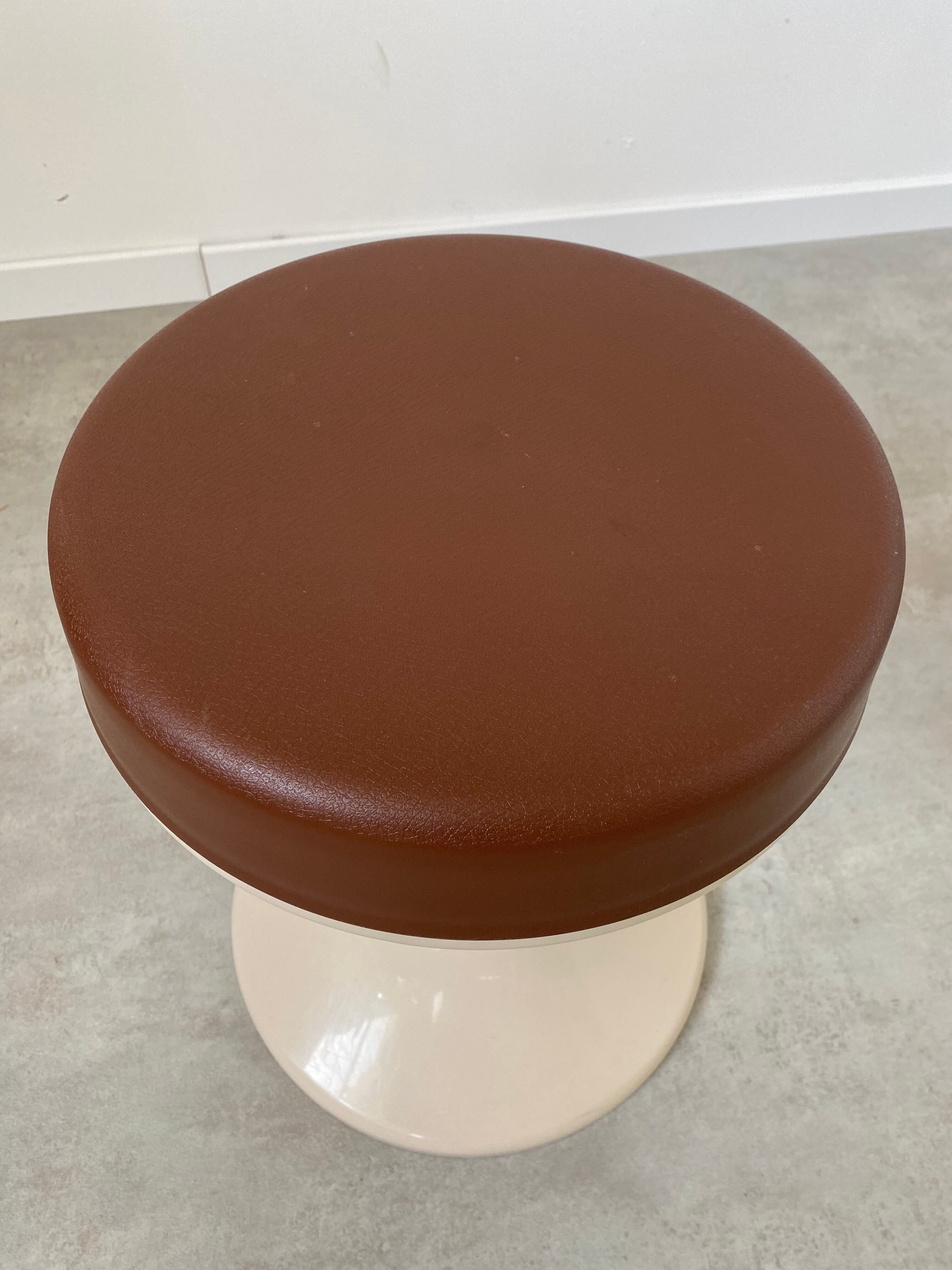 Old vintage plastic tulip stool 1970