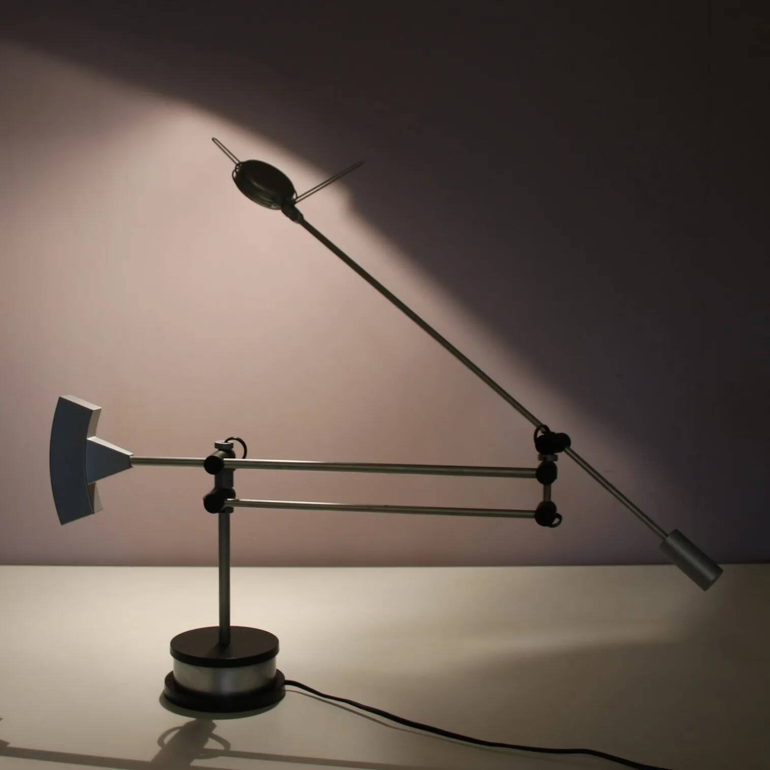 1980s adjustable desk lamp by Edwin Klein for Indoor, Netherlands