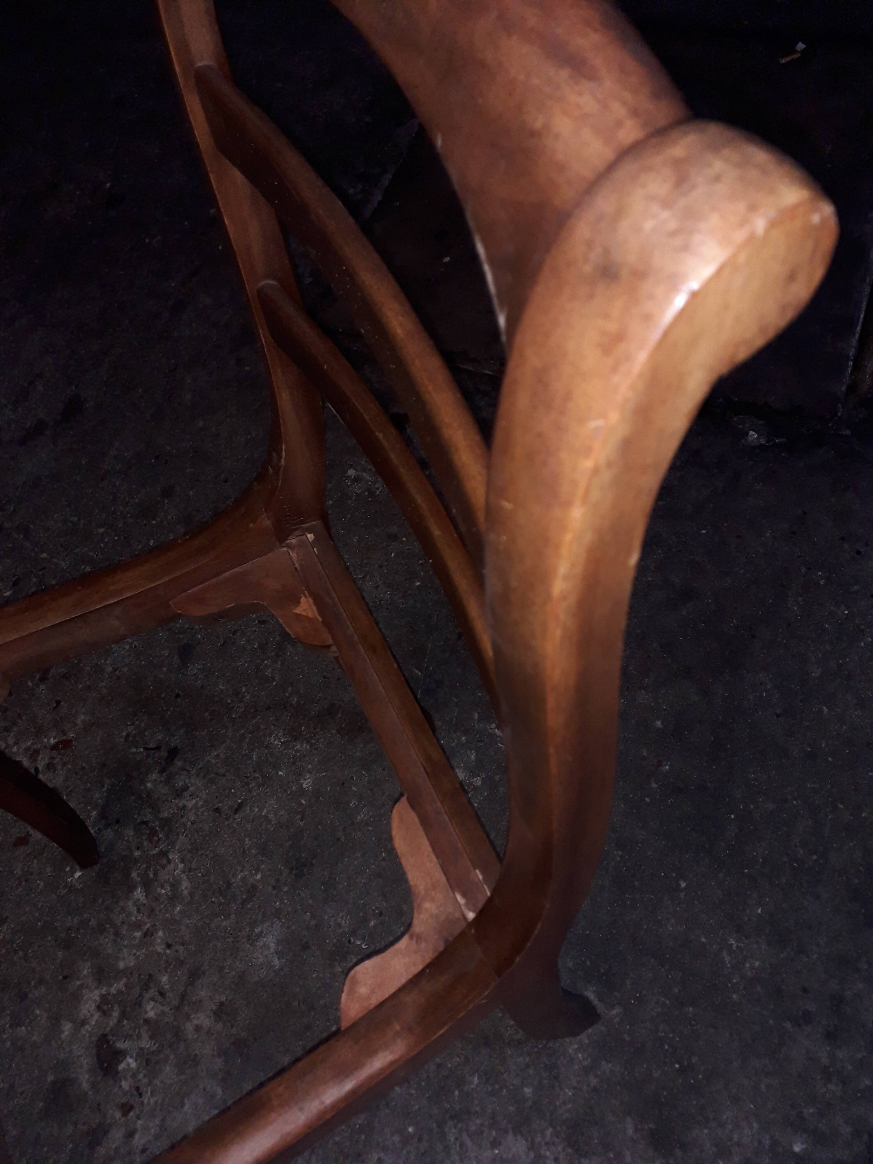 Série de 5 chaises à galette