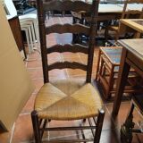 5 chaises rustique en chêne