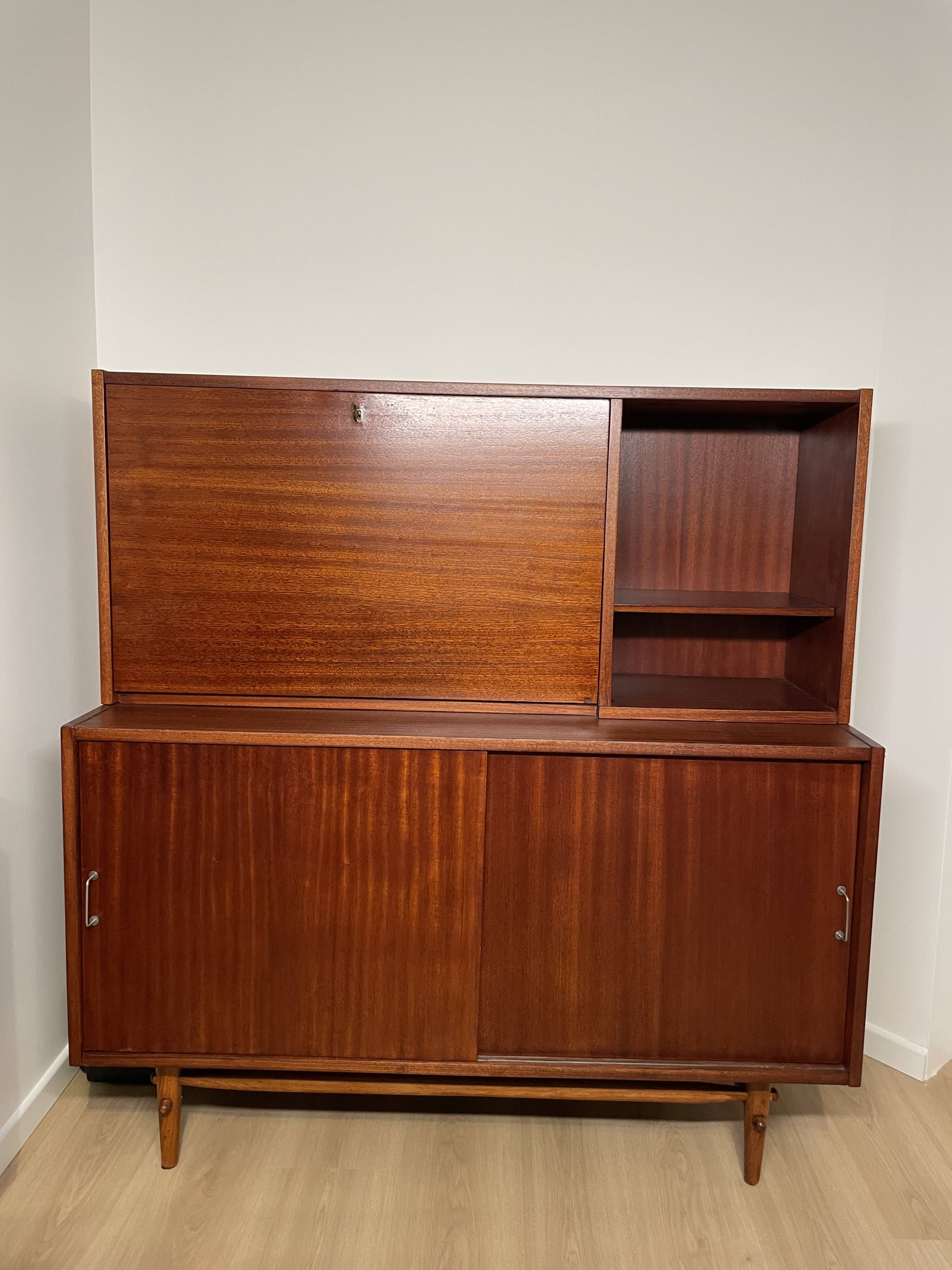 Vintage 1950s bar cabinet / Eastern European modernist sideboard