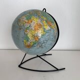 Vintage 1960 Girard Barrère terrestrial globe - 33cm