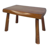 Vintage oak stump stool, 1960s