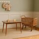 Vintage cradle from the 1960s, bamboo structure.