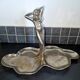 Display stand, cup, pocket tray in silver-plated bronze - Art Nouveau period