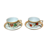 Old Japanese porcelain tea cups and saucers.