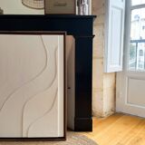 Minimalist white relief painting