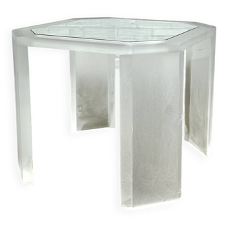 Table basse / table d'appoint en acrylique vintage