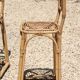 Pair of bamboo rattan bar stools, 70s