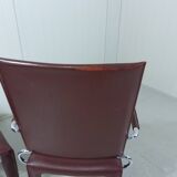 Chaises Arcadia en cuir Arper Italie années 1980, set de 4