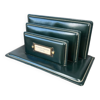 Leather mail rack