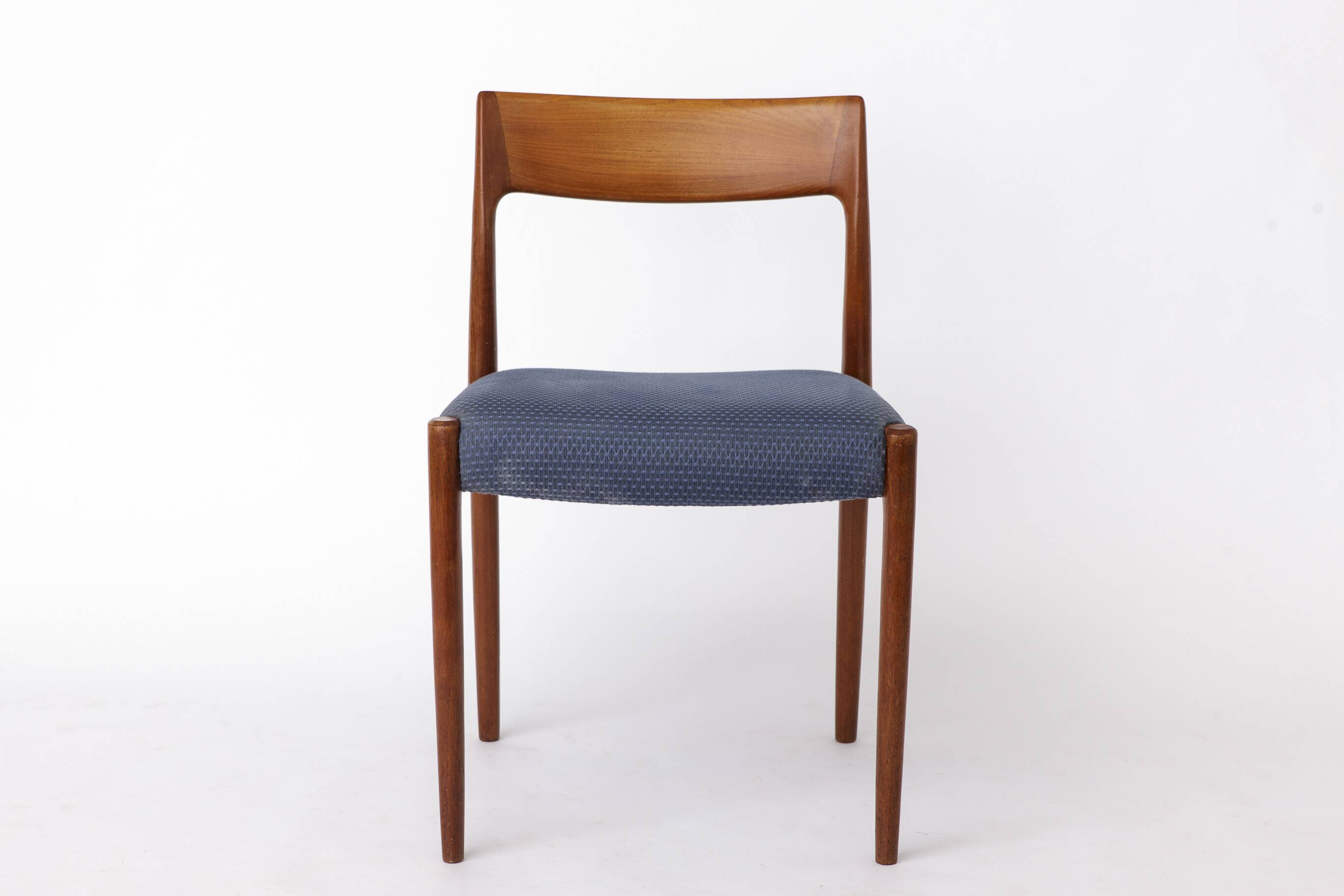 Pair Niels Møller Model 77 Teak Dining Chairs Danish Mid Century 1950s