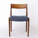 Pair Niels Møller Model 77 Teak Dining Chairs Danish Mid Century 1950s