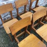 Atypical set of 6 chairs