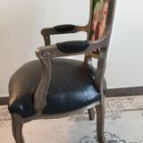 renovated Louis XV style armchair, Frida Kahlo folder