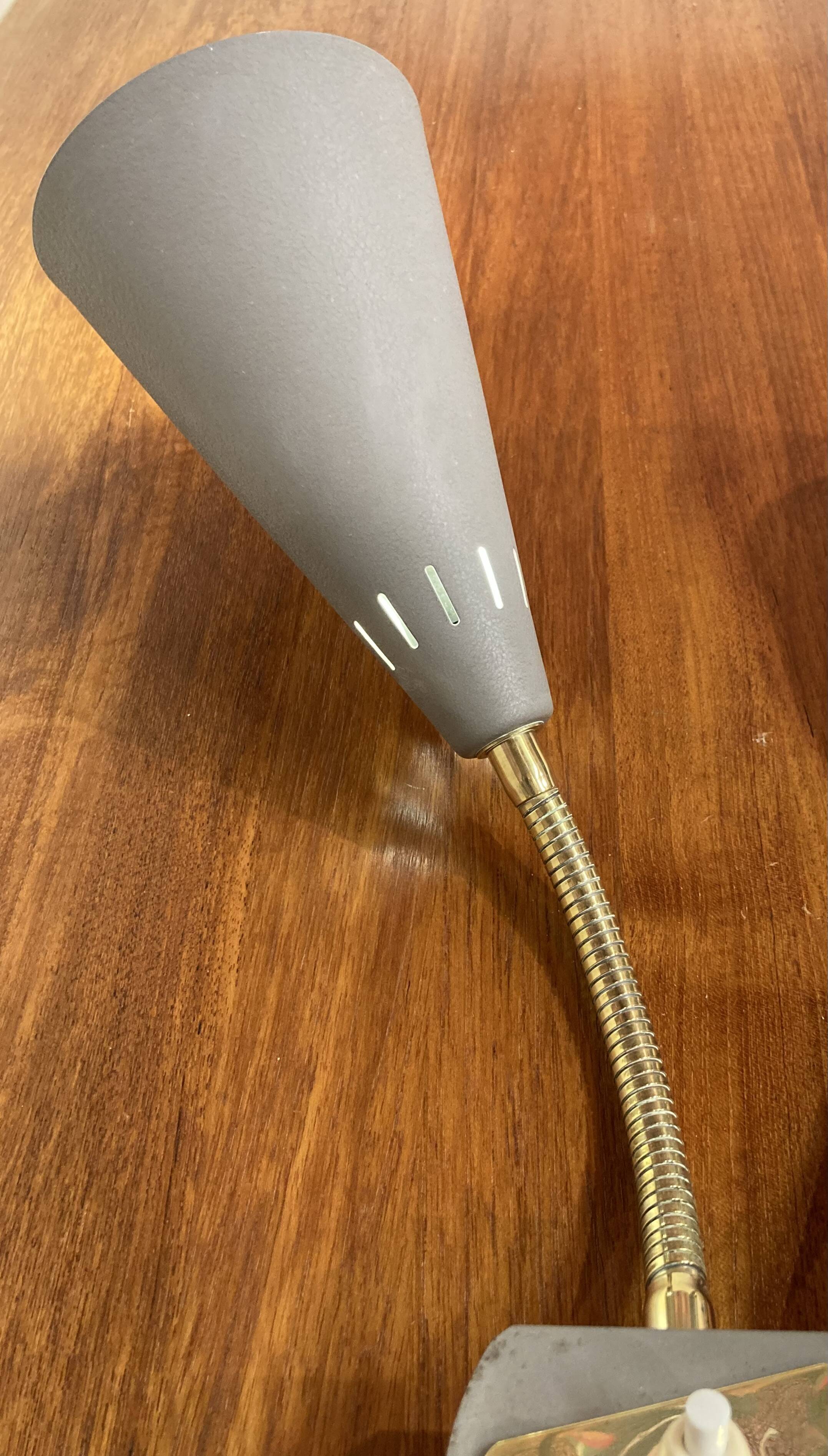 Double metal wall lamp, Scandinavian design 1950.