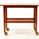 Tea cart with foldable table top Poul Jeppesen Denmark circa 1965