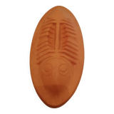 Plat de cuisson en terre cuite forme poisson