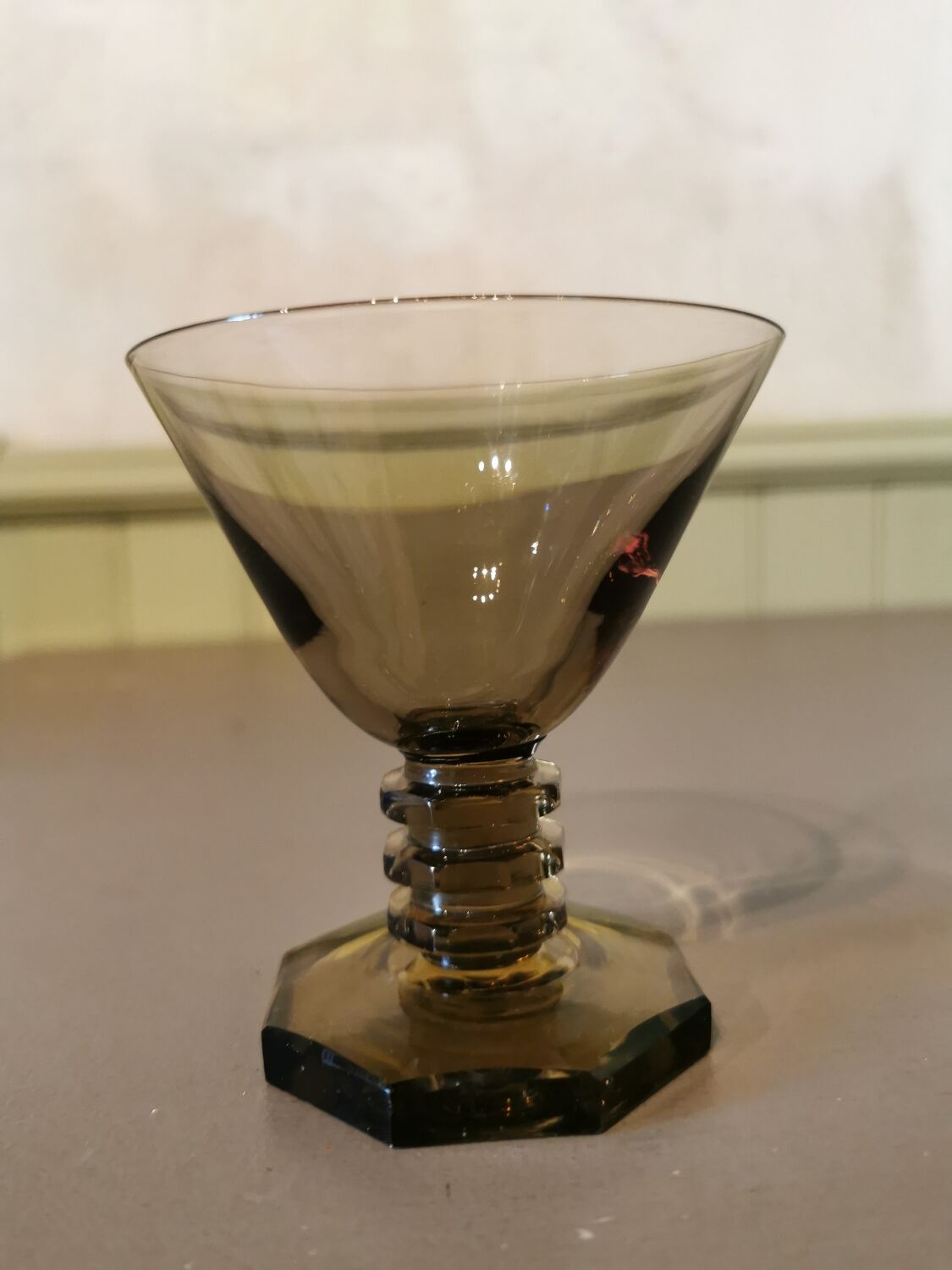 Suite of 6 glasses in Art Deco Porto