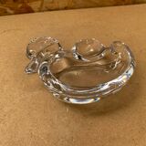Ancien cendrier vide poche forme canard en cristal de vannes vintage