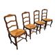 4 Louis XV style chairs in solid oak