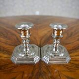 20th-Century Metal Candlesticks, 1950s, Set of 2