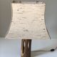 Vintage openwork wood lamp annees 60