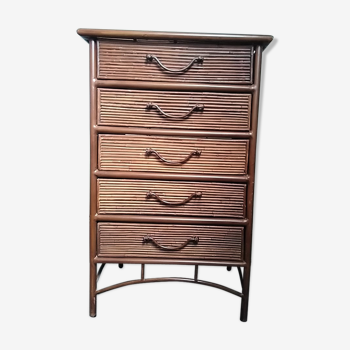 Rattan chiffonnier