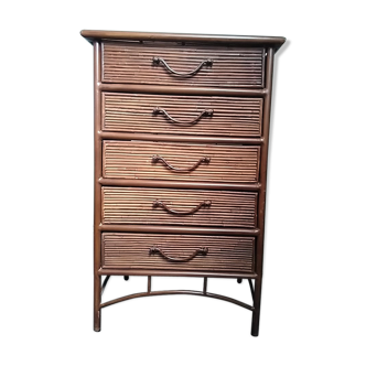 Rattan chiffonnier