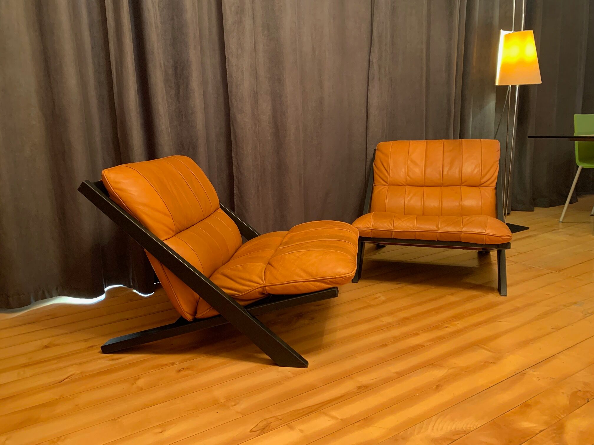 Paire de fauteuils par Ueli Berger, De Sede, Suisse, années 1970.