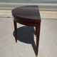Half-moon console table, extendable in Empire style.