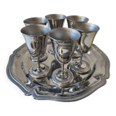 6 high shiny sorbet cups in stainless steel chrome and its