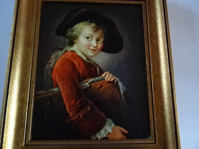 Painting the editions braun 1969 " drouais the young student 32.5 x 37 cm