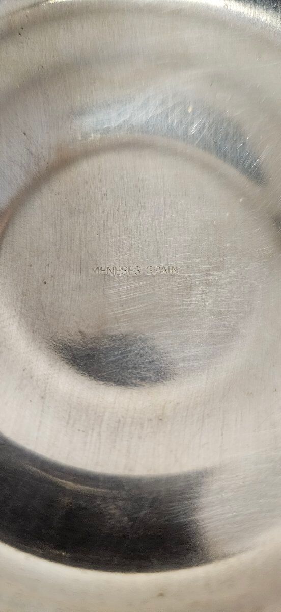 Silver-plated metal stand – dolphin decoration – menesés spain