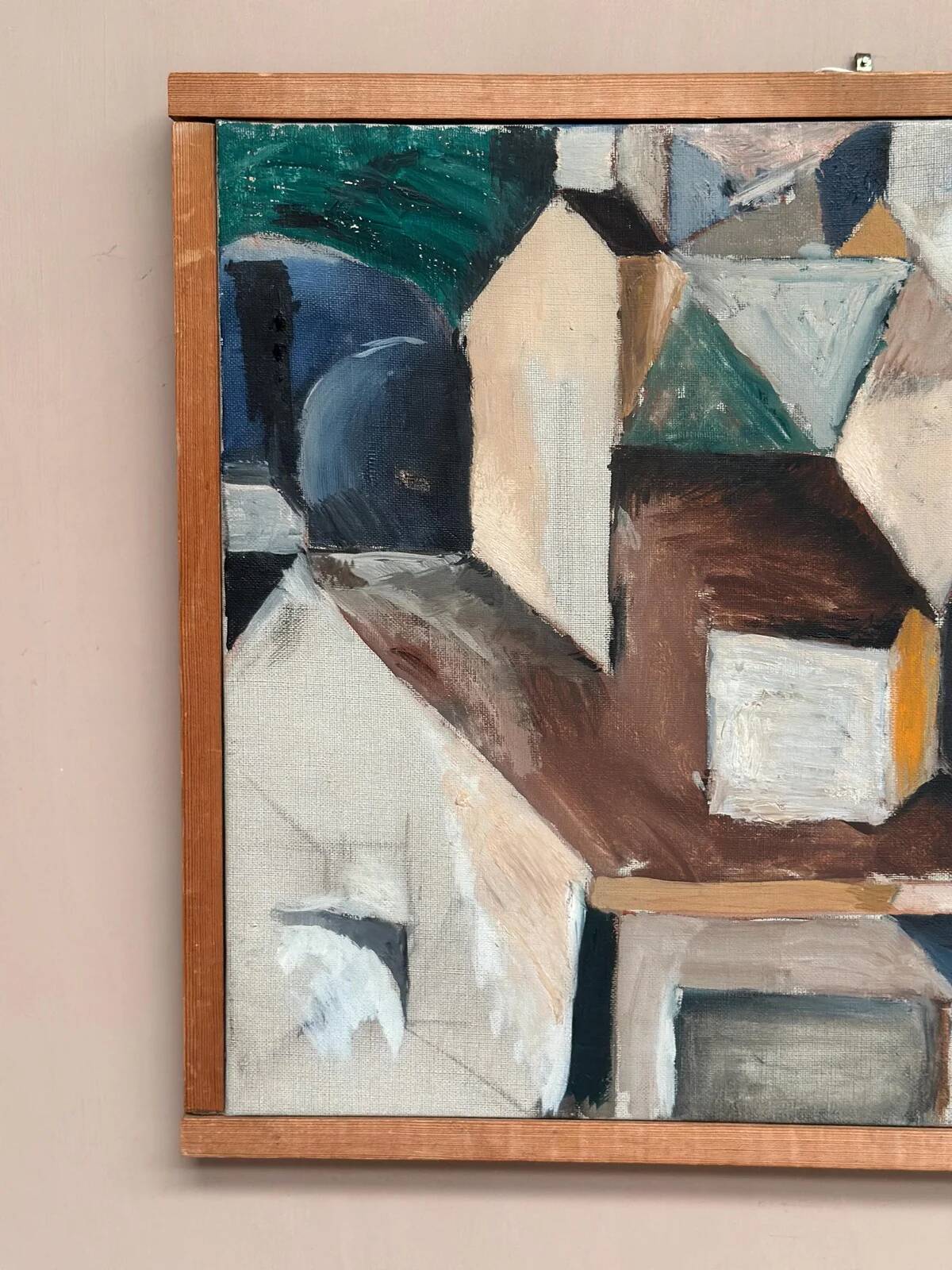 Original Swedish Oil on Canvas – “Komposition” by Arne Tengblad Vintage