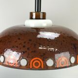 70s hanging lamp ceiling lamp lamp light space age enamel glass Hustadt
