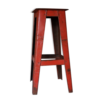 Vintage industrial stool made of recycled sheet metal