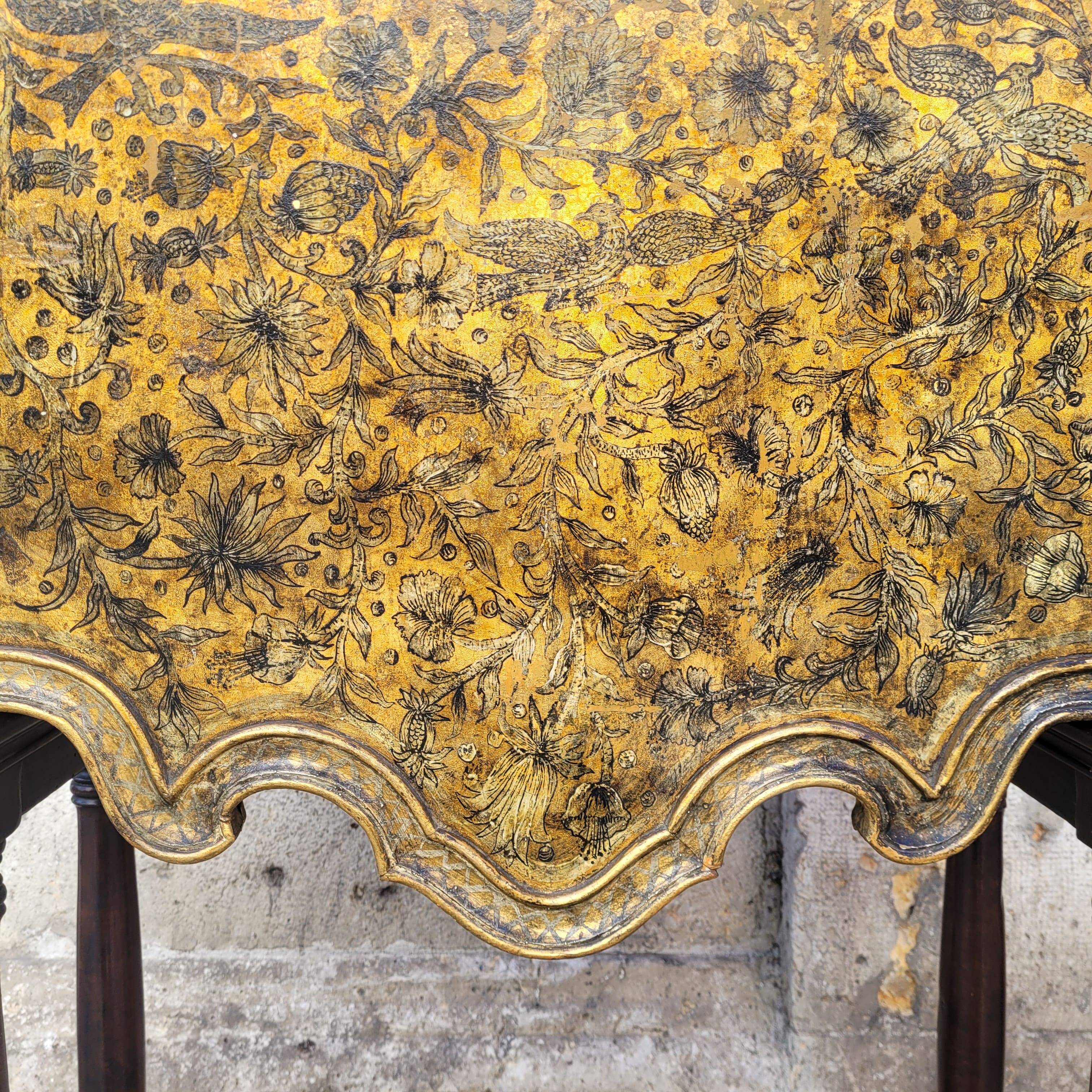 Cabinet of gilded and silvered leather, Art Nouveau, circa 1920 – Spain