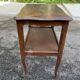 Louis XV solid wood serving trolley with curved legs from the 19th century