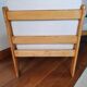 Paire de chauffeuses bois et tissu bouclette