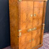 Secretary cabinet in amboine magnifying glass