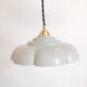 Suspension abat jour vintage gris perle