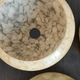 Set of 4 antique glass globes from Clichy, speckled yellow and white – Art Deco