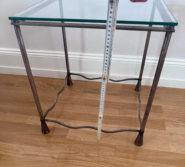 Marktex Beistelltisch mit Glasplatte (2000) – elegantes Vintage-Design mit