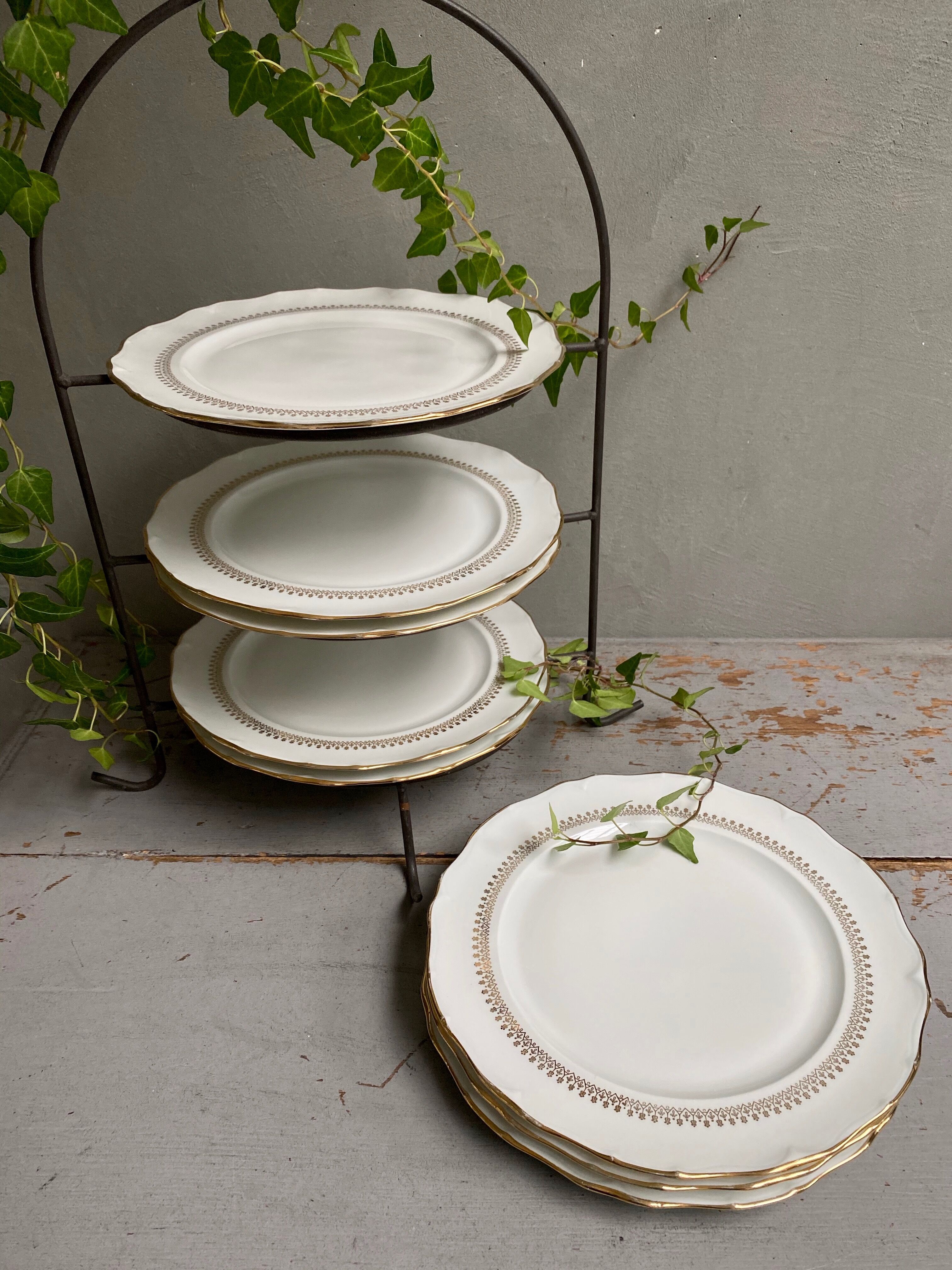 Flat plates in Sologne porcelain