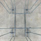 Chrome metal magazine rack from the 80s in the style of Willy Glaeser for TMP.