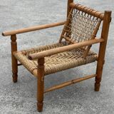 Vintage Lounge chair in style of Audoux  France 50's Design